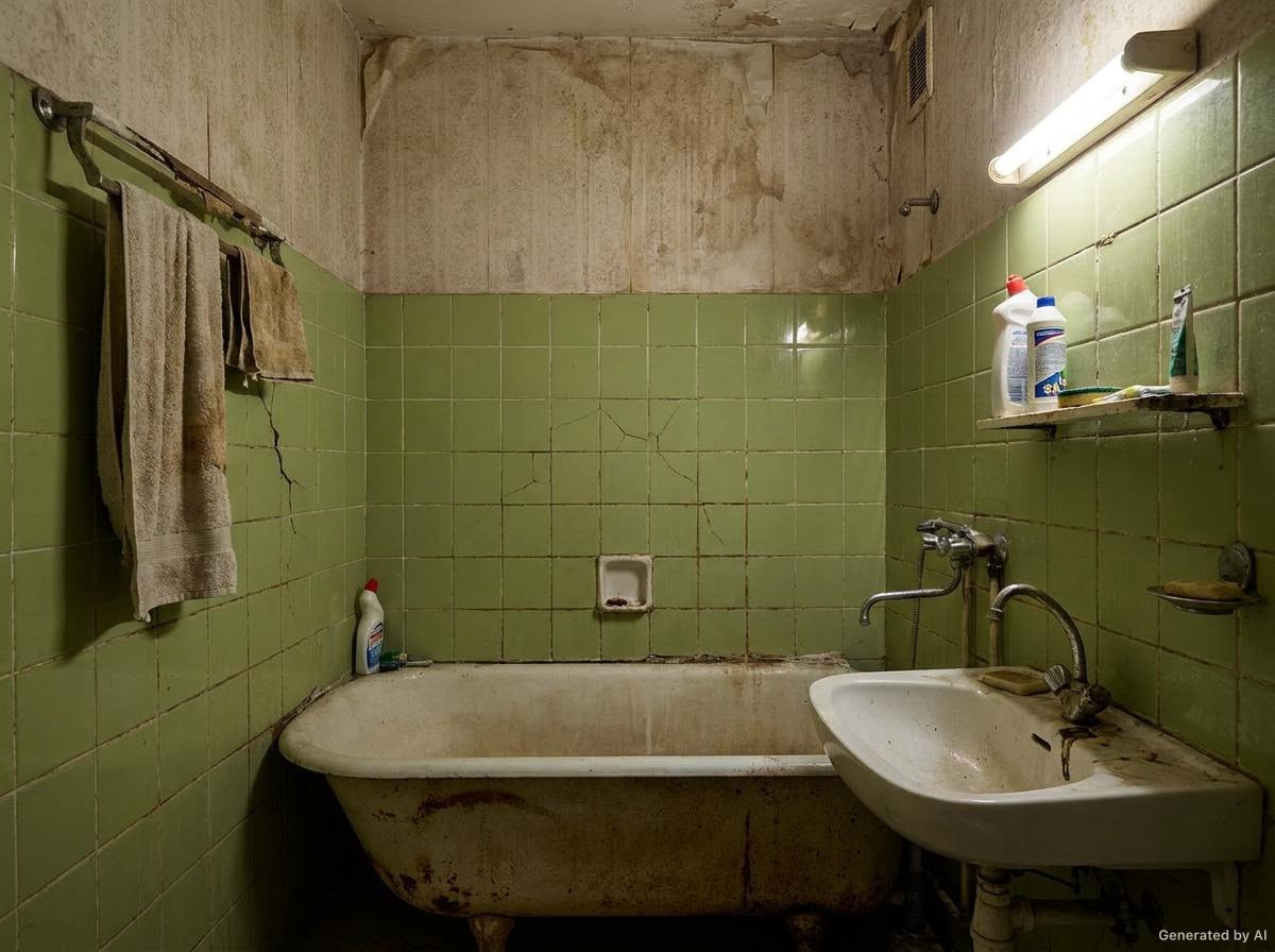 Bakırköy'de tadilat öncesi eski banyo