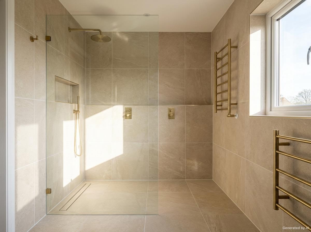 Seramik kaplaması tamamlanmış banyo
